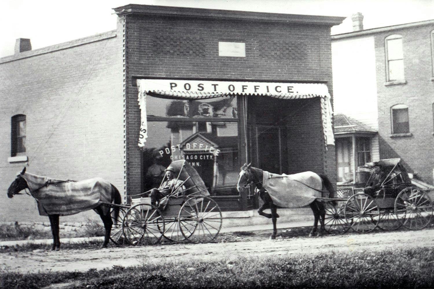 Postkontoret i Chisago City, Minnesota, dit många svenskar flyttade under utvandringen till Amerika.